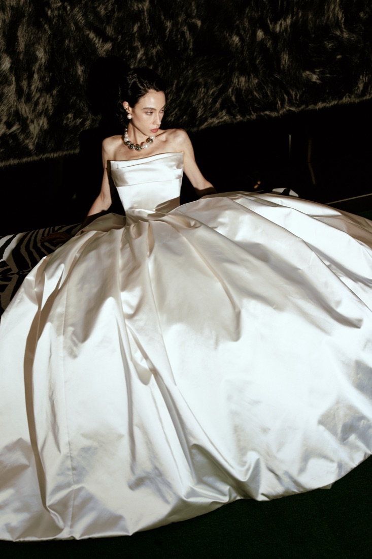 A satin ballgown at Lichée Bridal, Bay Area — detail 5 of 6