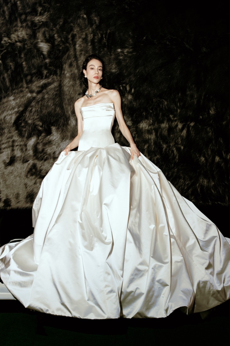 A satin ballgown at Lichée Bridal, Bay Area — detail 6 of 6