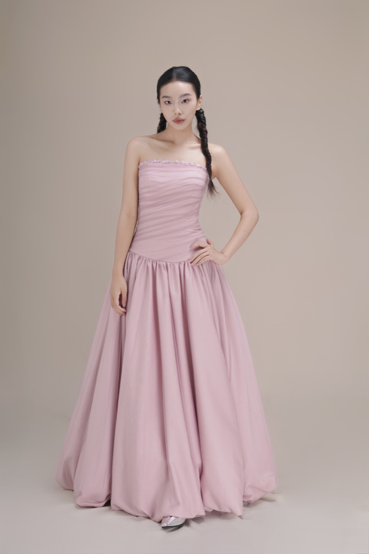 A blush gown at Lichée Bridal, Bay Area — detail 2 of 4