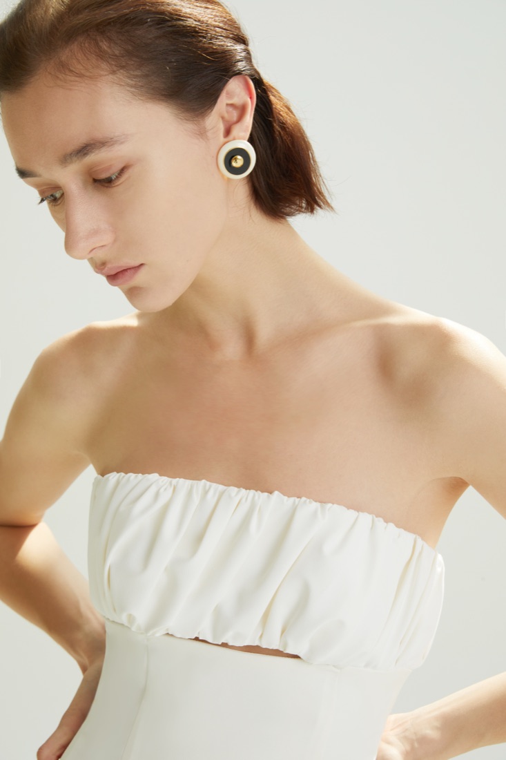 The Midnight in Paris column gown at Lichée Bridal, Bay Area — detail 6 of 6