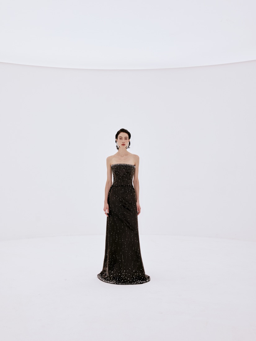 A black evening gown at Lichée Bridal, Bay Area — detail 6 of 6